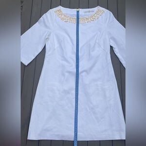 Trina Turk White Sheer-Lined Dress size 8